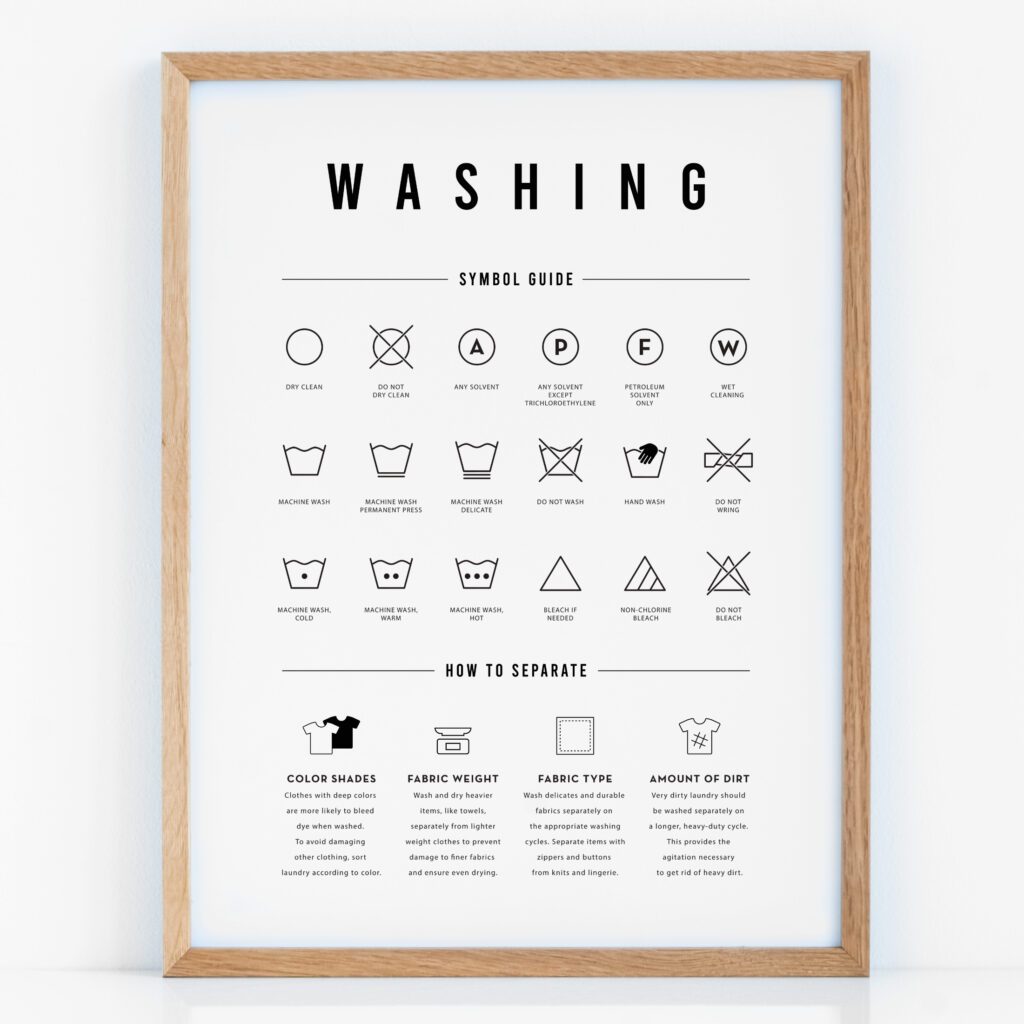 washing laundry print follygraph