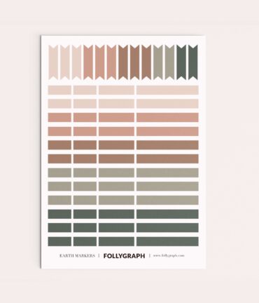 Stickers for planners, calendars EARTH MARKERS