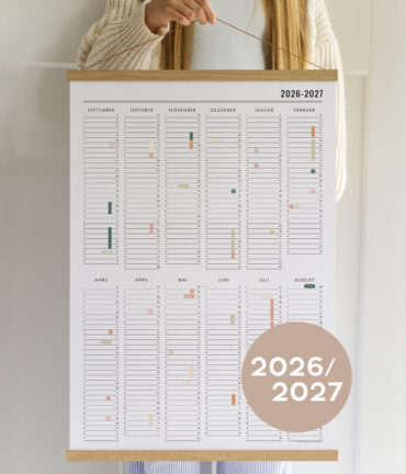 Wall planner with stickers