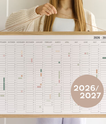 Wall planner with stickers