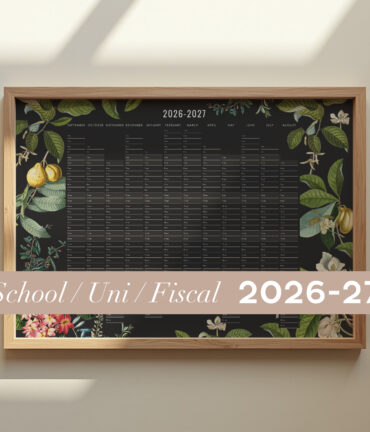 Wall planner with markers