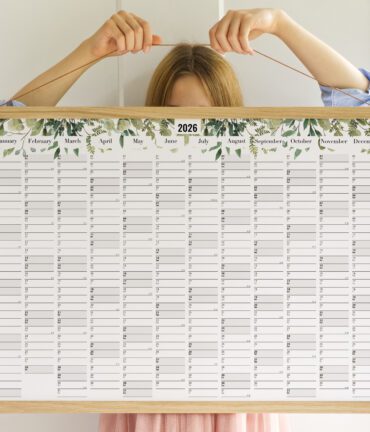 wall planner, wall calendar 2026 2027 Follygraph