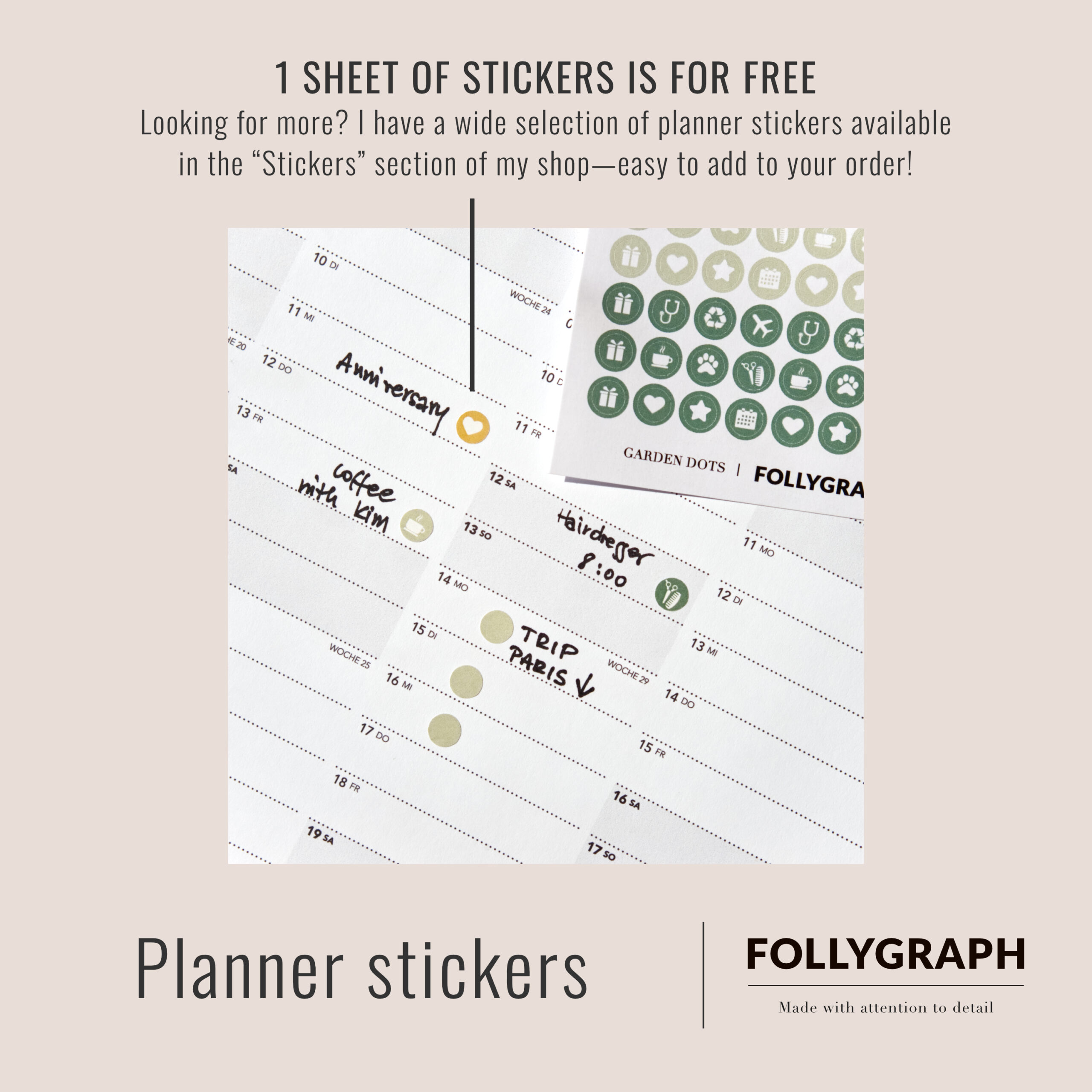 Wall planner with stickers - Image 6