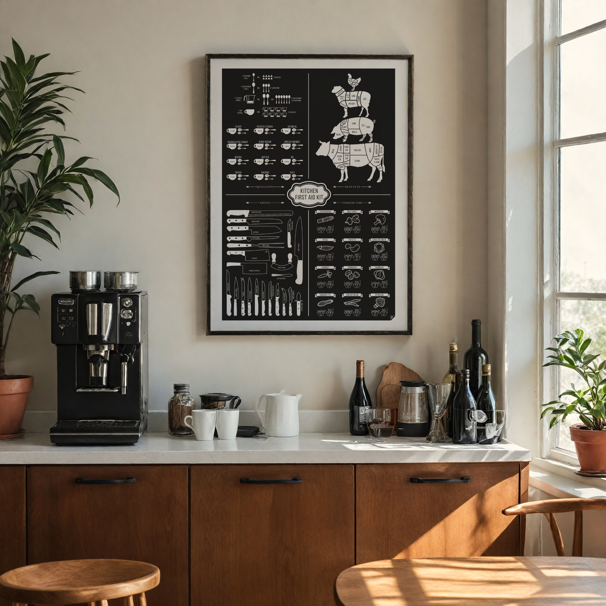 Follygraph poster, chart, infographic, kitchen print, yoga poster, stock market technical analysis, coffee guide, yoga asanas