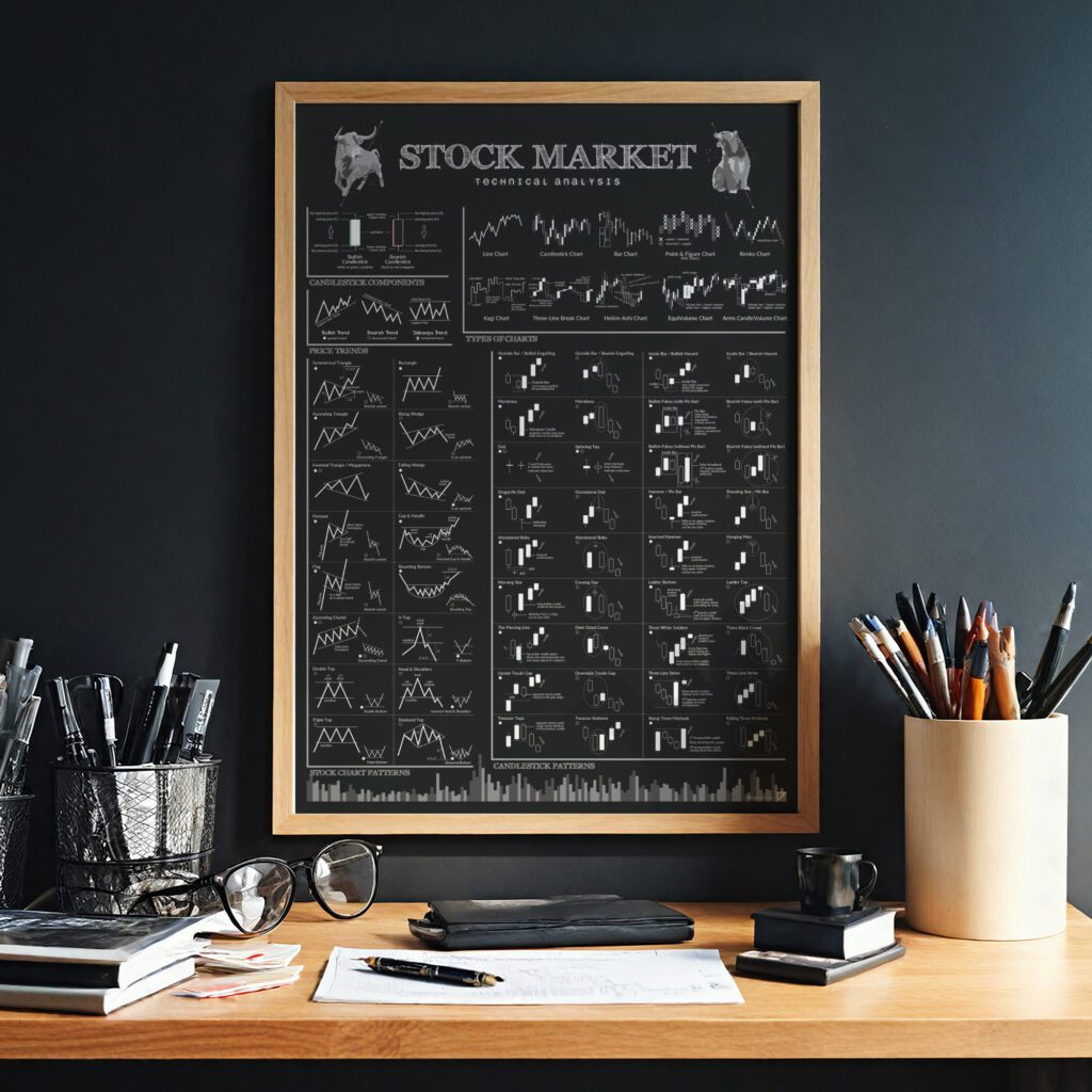 Follygraph poster, chart, infographic, kitchen print, yoga poster, stock market technical analysis, coffee guide, yoga asanas