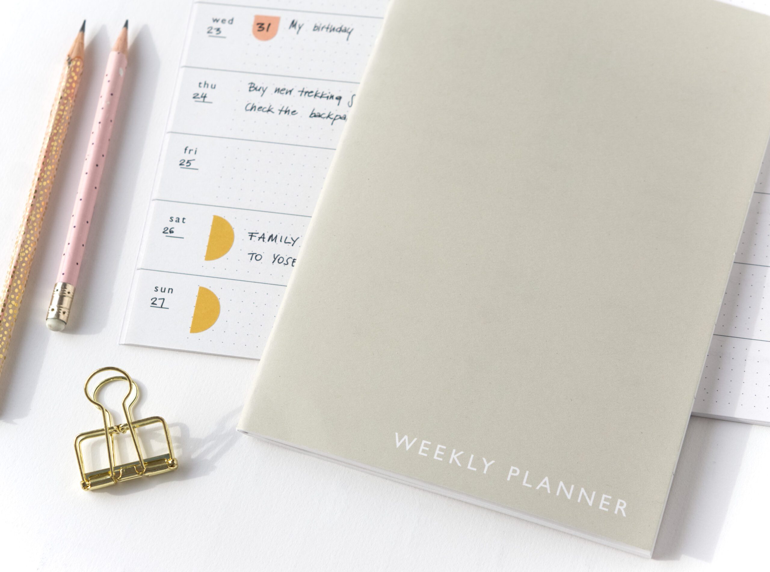 Follygraph weekly planner undated sage green