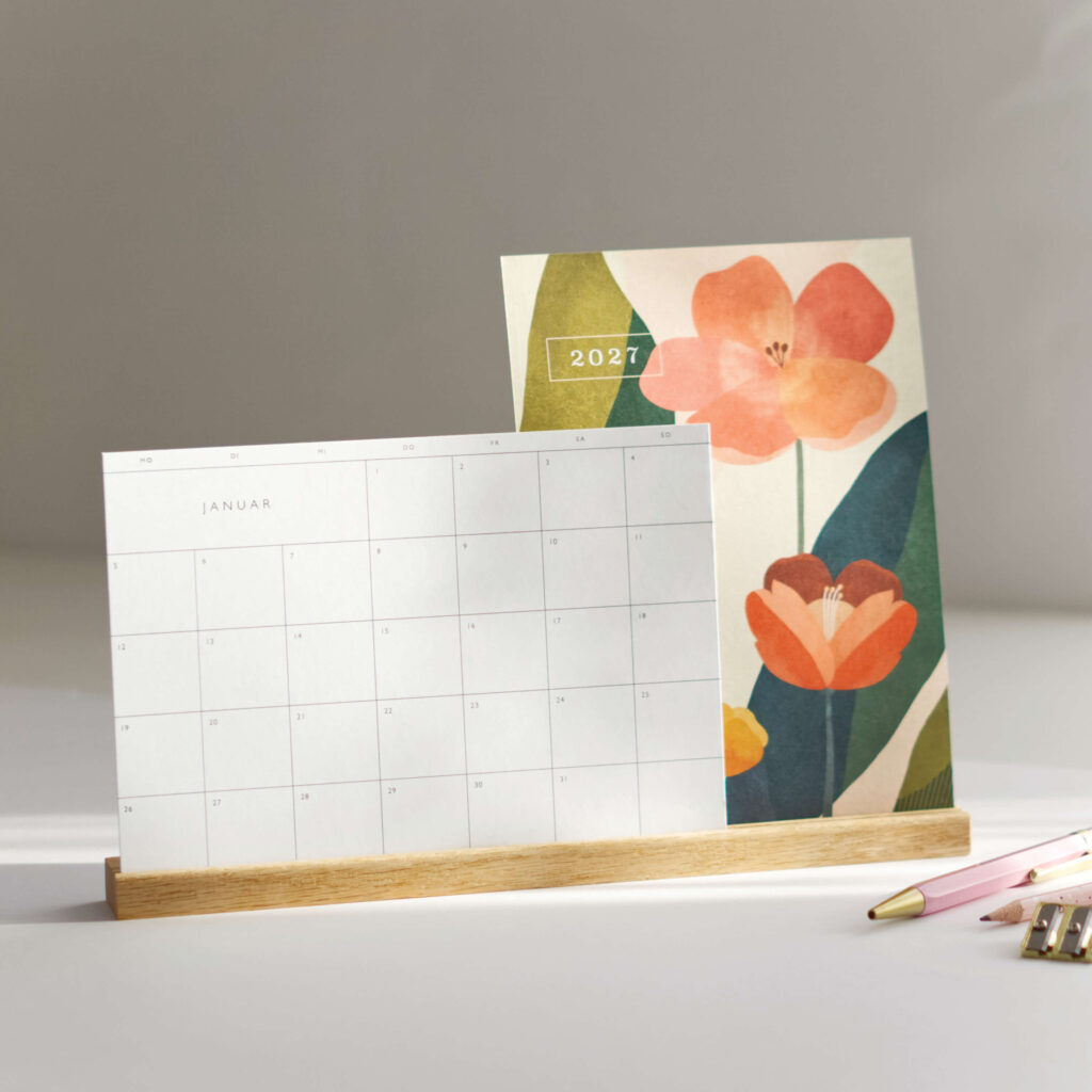 desk calendar monthly 2027