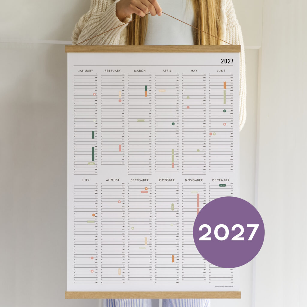 wall planner 2027 Follygraph personalized gift