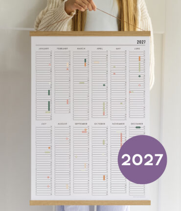wall planner 2027 Follygraph personalized gift