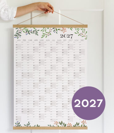 wall planner 2027 Follygraph personalized gift