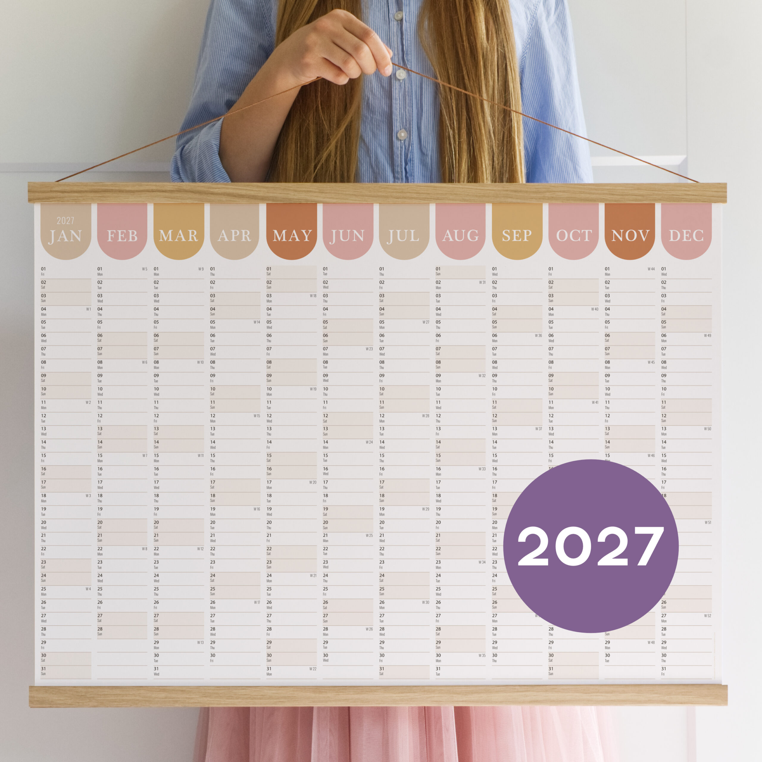 wall planner 2027 Follygraph personalized gift