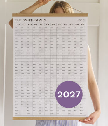 wall planner 2027 Follygraph personalized gift