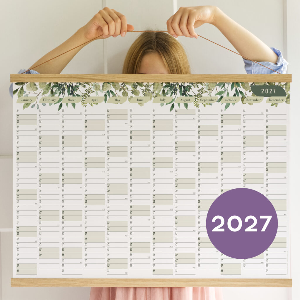 wall planner 2027 Follygraph personalized gift